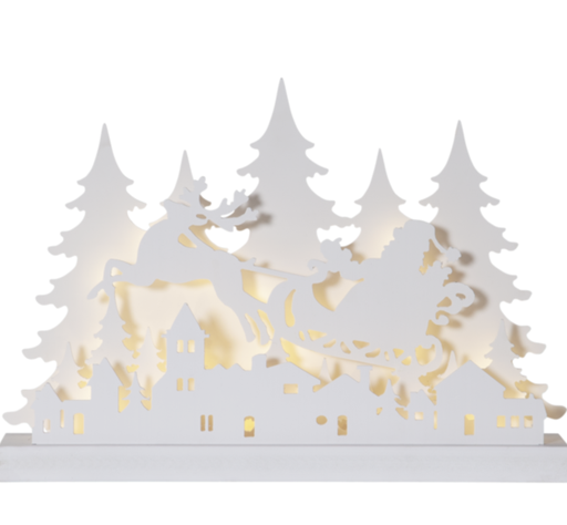 Forêt & Père Noël Blanc - LED