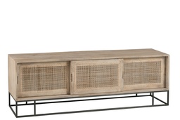 Meuble TV en Bois - Portes Coulissantes