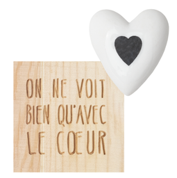 Coffret Coeur - Bois & Porcelaine