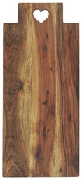 [52666] Planche en bois Acacia « Coeur » L