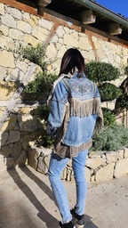 BYPIAS - Jacket Boho Stud Jeans (light denim)