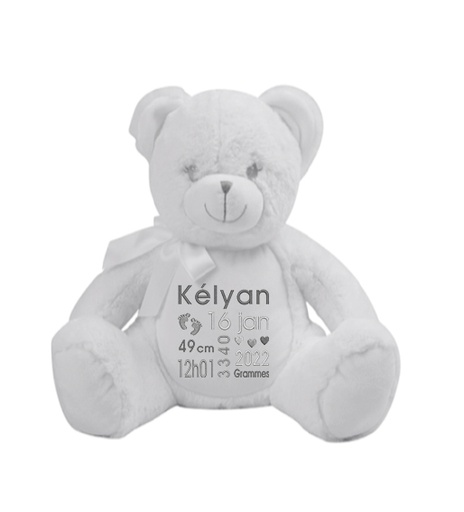 Peluche Personnalisable Bébé Ours