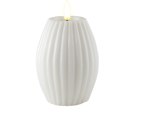 Bougie Led Blanc - Strié