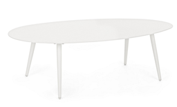 Table Basse en Aluminium - Ridley Blanc (120x75)