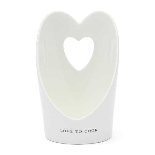 [34632] Porte-Cuillère en Porcelaine - Coeur