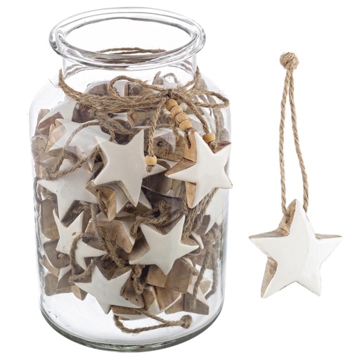 Etoile en Bois - Haley (blanche)