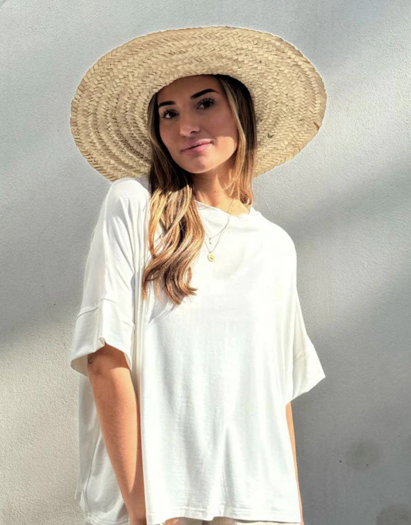 BYPIAS - T-Shirt Bamboo Oversize blanc
