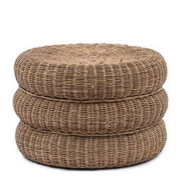 [37606] Pouf en rotin « Macarons »