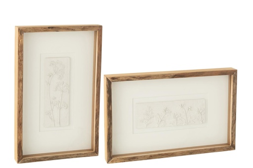 Tableau en Bois - Fleurs 