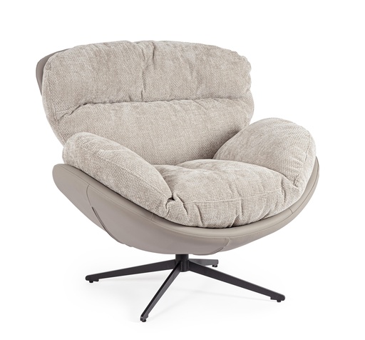 Fauteuil - Kalilo (gris foncé-taupe)