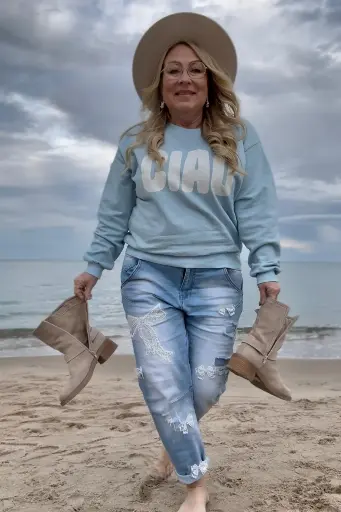 BYPIAS - Bow jeans noeud