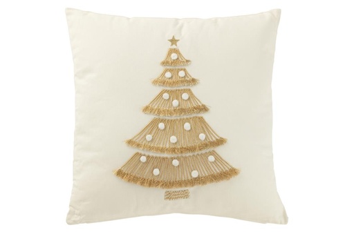 Coussin Hiver - Sapin Pompons