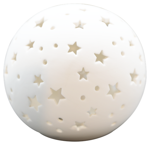 Boule en Porcelaine LED - Étoiles
