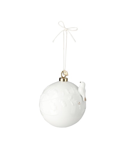 Boule de Noël en Porcelaine - Oiseau (8cm)