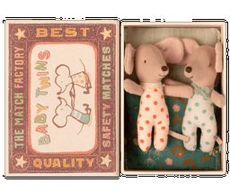 [55051] Maison de poupée - Boîte d'allumettes « Jumeaux » (bébé souris)