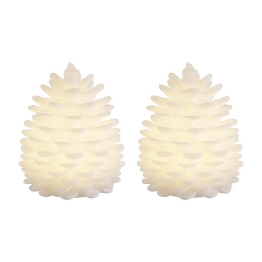 Bougie LED Blanc - Pive (10cm) 2 pcs