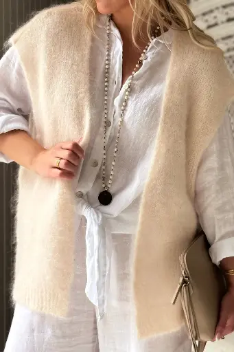 BYPIAS - Gilet Mallora (off white)