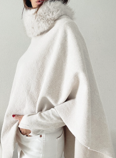 MANIDOU - Mini-Poncho Eskimo - Panna