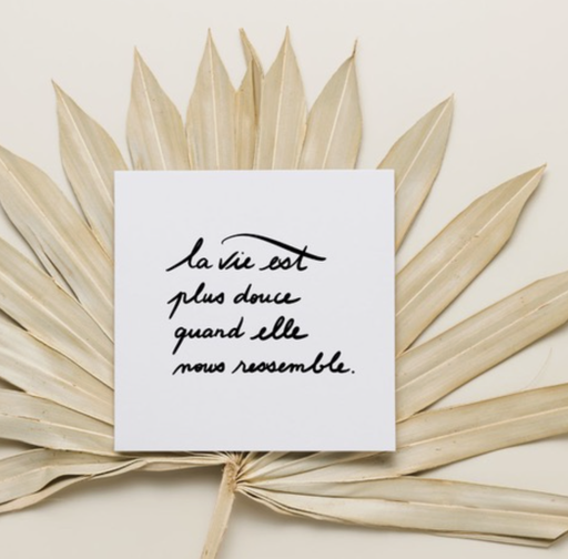 Carte Mantra - La vie est plus douce...