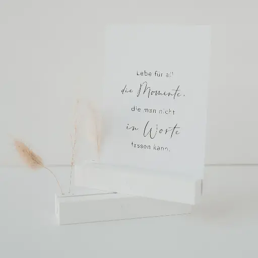 Porte-Carte Bois Blanc (duo) - Coeur