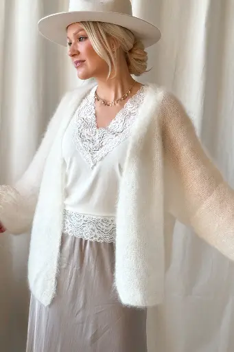 BYPIAS - Cardigan Soft Life (off white)