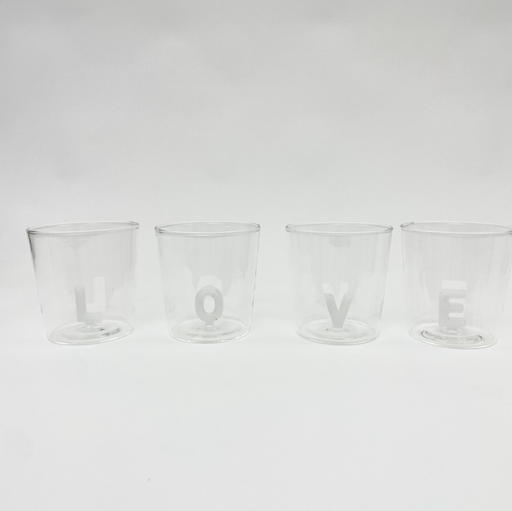 Verre à Eau - Love (Set de 4 pcs)