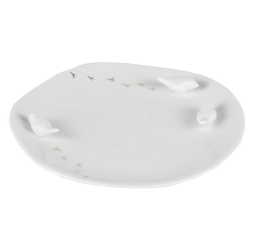 Mini Assiette en Porcelaine - Oiseau