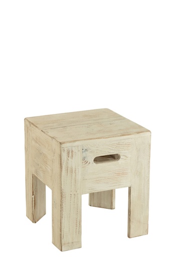 Tabouret en Bois - Will (blanc)