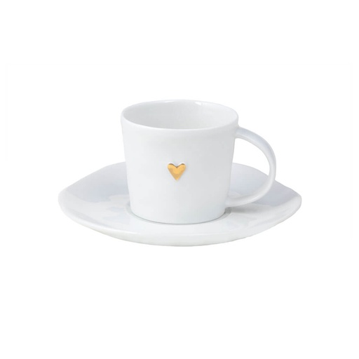 Tasse à Expresso - Coeur Doré